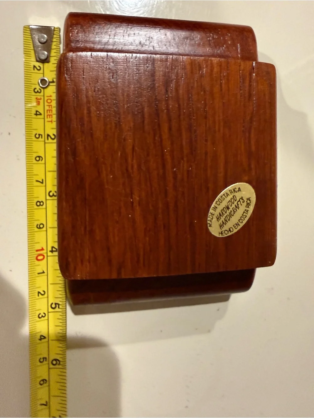 Vintage Handmade in Costa Rica 🇨🇷 Teak Wood Trinket Box - Warm Brown